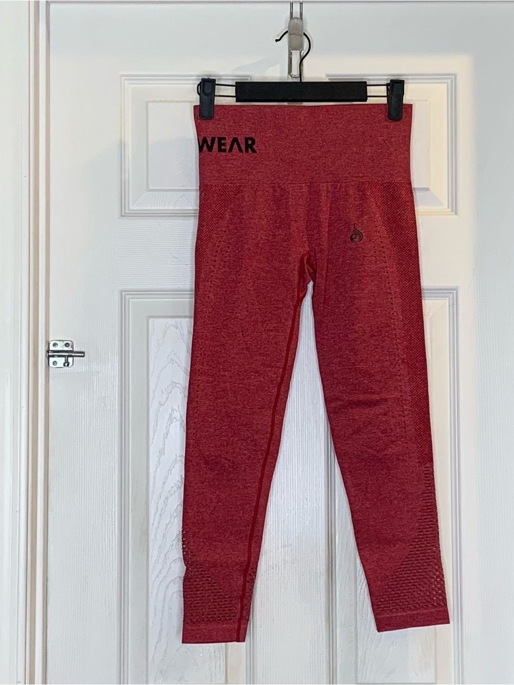 Ryderwear Seamless Staple Leggings Cherry Red Marl Cropped Size XS